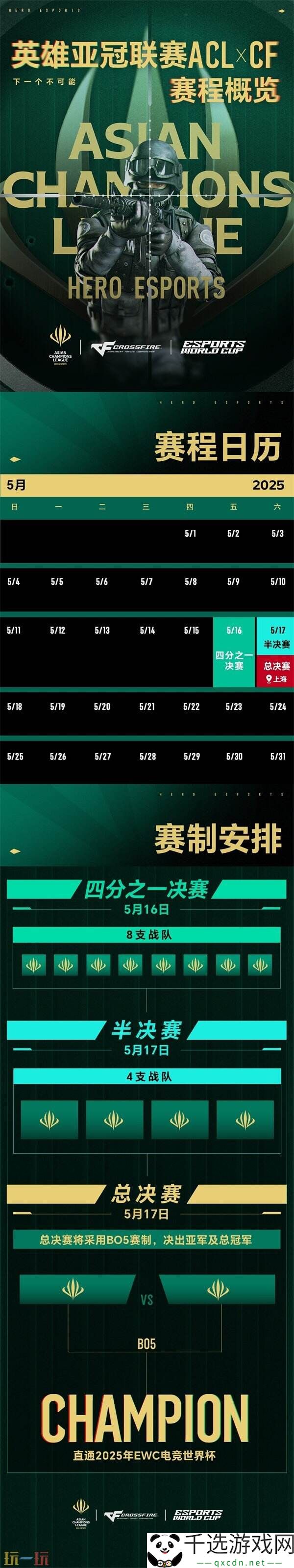 ACL X CF冠军队伍直通EWC！穿越火线2025电子竞技世界杯赛程公布！